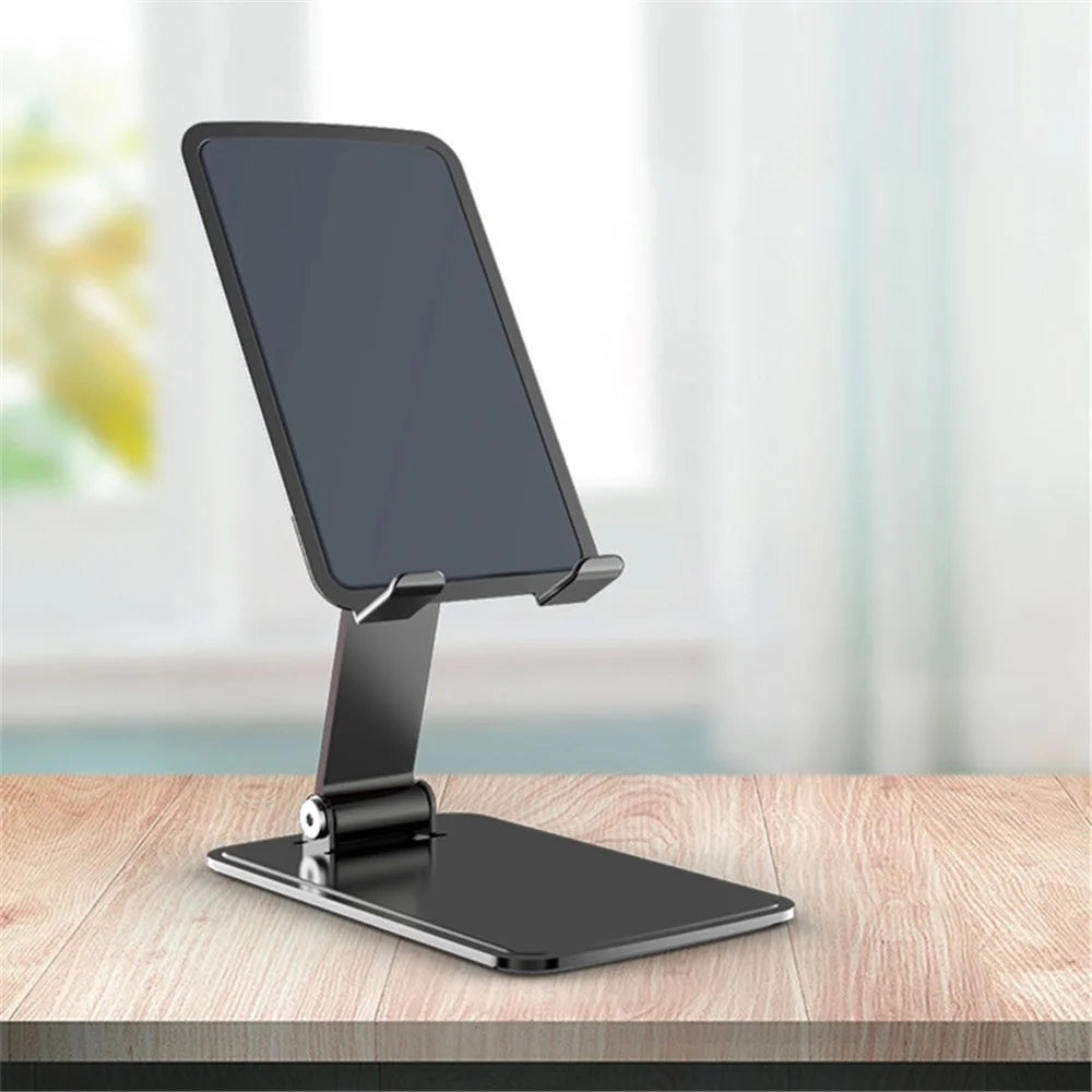 CCT15 Portable Folding Phone Holder Adjustable Anti-Slip Tablets Metal Stand for 4-13 inch Device - Tarnish - 3