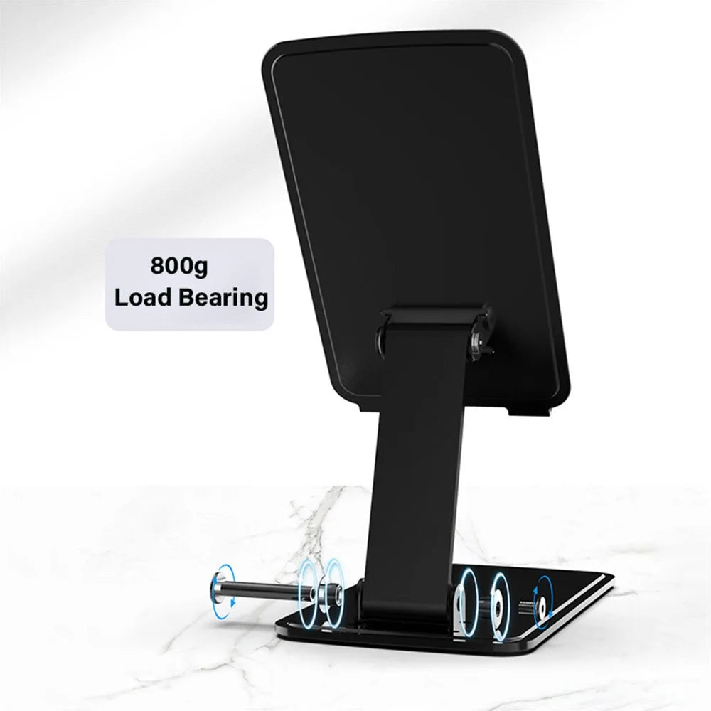 CCT15 Portable Folding Phone Holder Adjustable Anti-Slip Tablets Metal Stand for 4-13 inch Device - Tarnish - 4