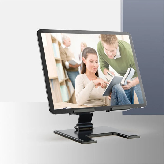 CCT17 Folding Desktop Mini PC Holder Portable Anti-Slip Metal Tablets Stand Support 1000g Loading Bearing - Tarnish - 3