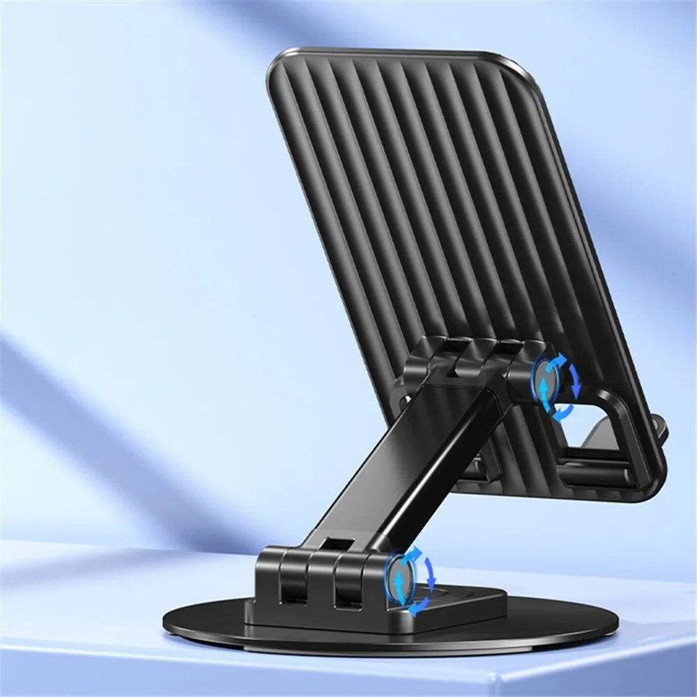 WEKOME S102 Desktop Rotary Phone Stand Aluminum Alloy Folding Mini Tablet Holder - White - 4