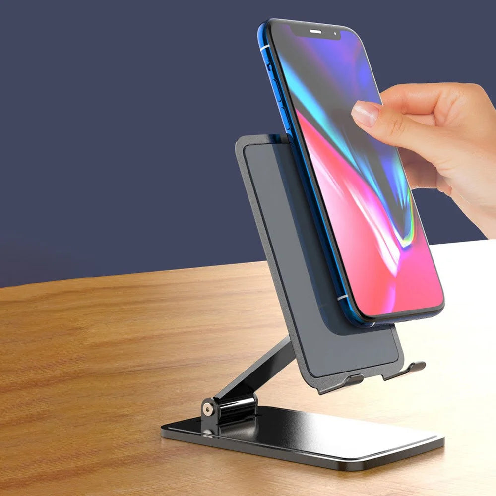 T15 Aluminum Alloy Folding Phone Stand Portable Desktop Mobile Phone Holder - Black - 5