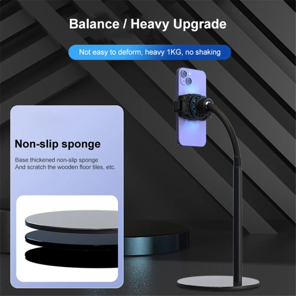S98 Semiconductor Cooling Fan Phone Cooler Mobile Phone Radiator with Phone Holder Stand Mount - Black - 6