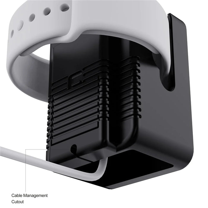 Watch Charger Holder for Apple Watch, Retro Game Console Design Silicone Charging Stand Holder - Black - 2