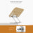 BONERUY R17 Metal Book Reading Stand Foldable Double Rod Support Book Holder for Books Laptop Tablet Textbook - 5