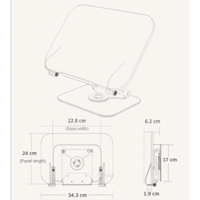 BONERUY R17 Metal Book Reading Stand Foldable Double Rod Support Book Holder for Books Laptop Tablet Textbook - 6