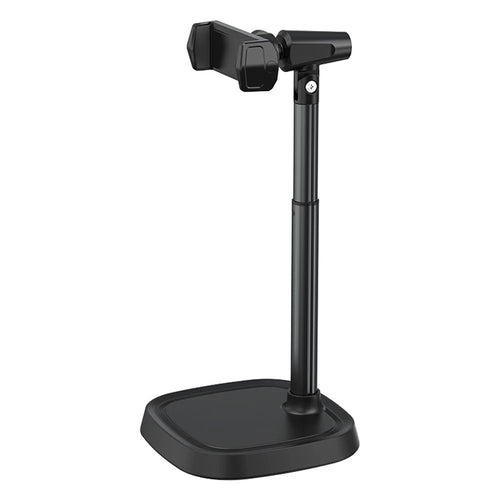 BONERUY T8 Cell Phone Stand Height Angle Adjustable Phone Holder Stand for Live Vlog Streaming Video - Black - 1