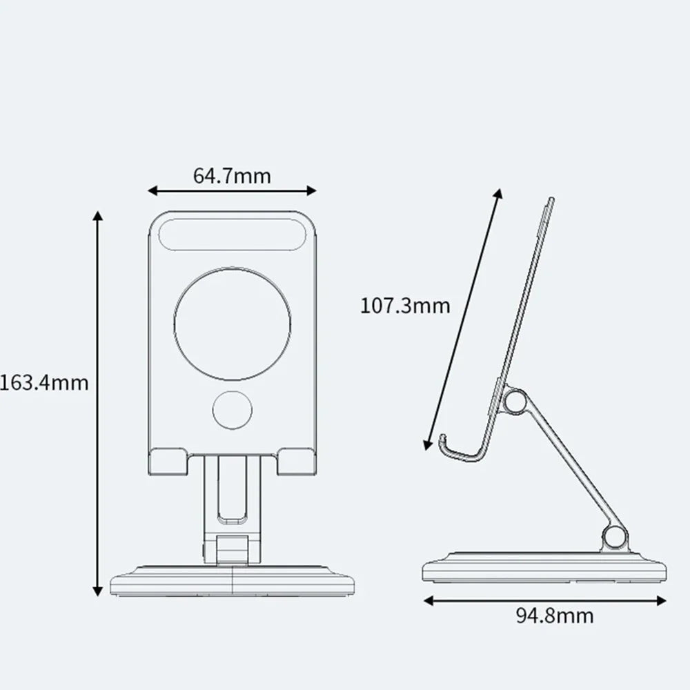 BONERUY L68 Rotating Foldable Tablet Stand Adjustable Aluminum Alloy Phone Holder for Desk - 7
