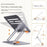 BONERUY P89 Tablet Stand for Desk Hollow Heat Dissipation Adjustable Tablet Holder Carbon Steel Tablet Riser - Dark Grey - 2