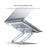 BONERUY P89 Tablet Stand for Desk Hollow Heat Dissipation Adjustable Tablet Holder Carbon Steel Tablet Riser - Dark Grey - 3
