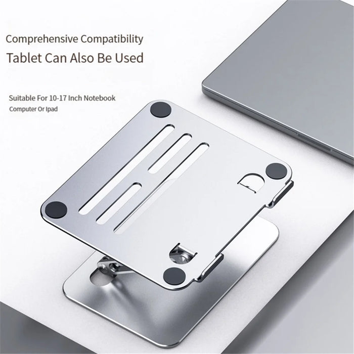 BONERUY P89 Tablet Stand for Desk Hollow Heat Dissipation Adjustable Tablet Holder Carbon Steel Tablet Riser - Dark Grey - 4