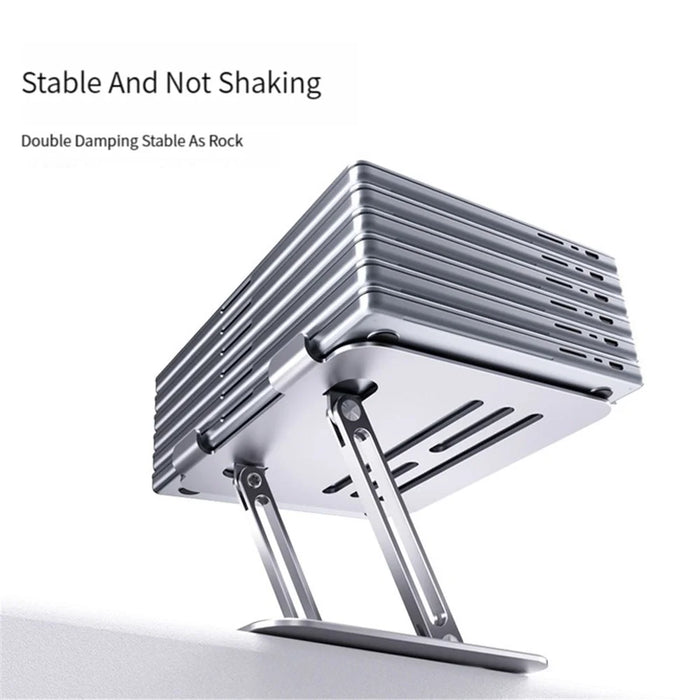 BONERUY P89 Tablet Stand for Desk Hollow Heat Dissipation Adjustable Tablet Holder Carbon Steel Tablet Riser - Dark Grey - 6