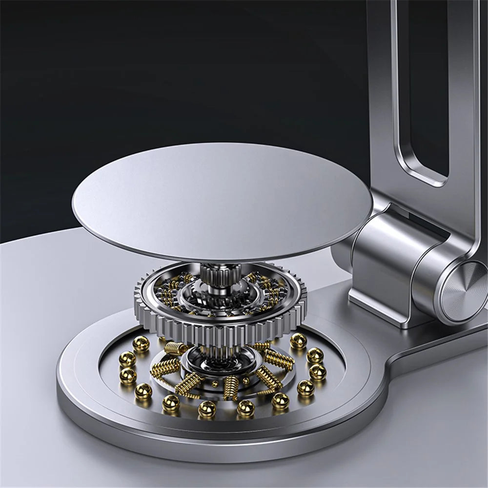 BONERUY L60 Cell Phone Stand 360-degree Rotating Tablet Phone Dock Aluminum Alloy Desktop Holder - Silver - 7