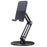 BONERUY L06X Cell Phone Stand Aluminum Alloy Tablet Cradle Desktop Dock 360 Degree Rotating Foldable Phone Holder - Dark Grey - 1