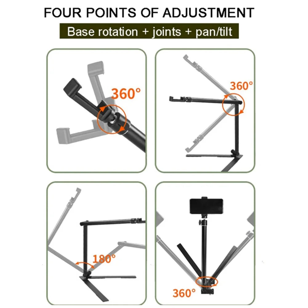 DT-06 Fill Light Table Tripod Desktop Shooting Bracket Overhead Stand for Vlog Cooking - 7