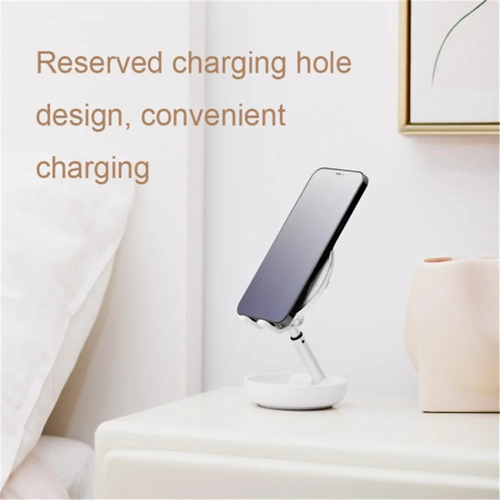 ICARERFAMILY IF-ZMZJ01 Mirror Design Cartoon Desktop Bracket Folding Stand for Phone / Tablet - Pink - 2