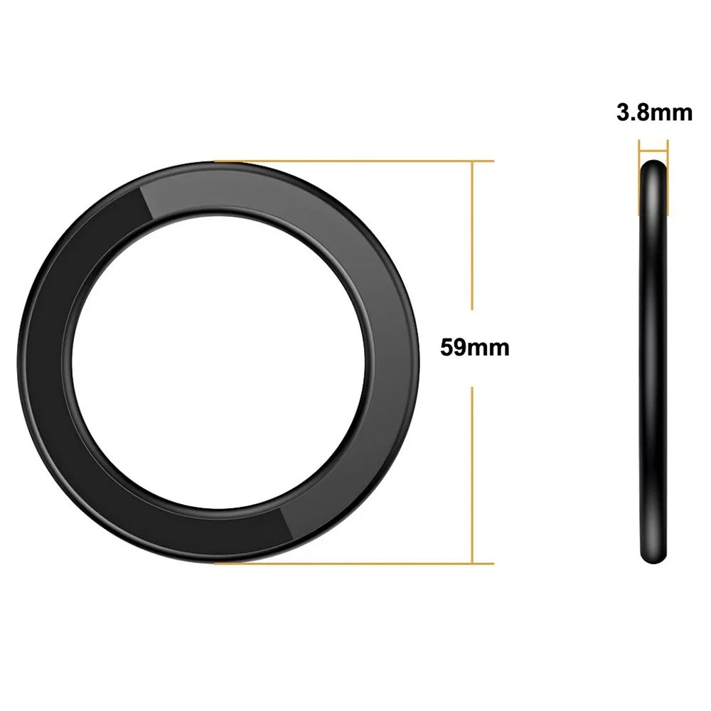 Magnetic Ring Sticker Zinc Alloy Wall Mount Magnet Phone Holder Stand Compatible with Magsafe - Black - 7