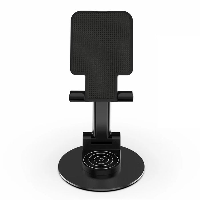 CCT21 Universal 360-degree Foldable Cell Phone Stand Silicone+ABS Desktop Tablet Phone Holder for Watching Videos, Playing Game - Black - 1