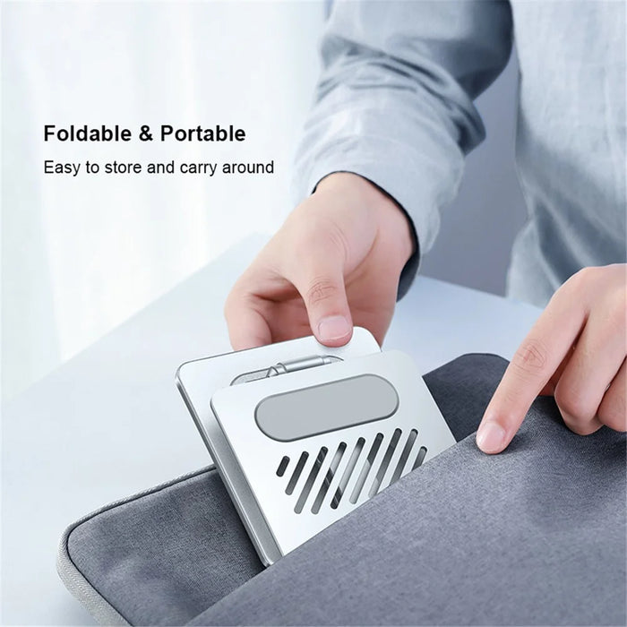 XUNDD XDHO-027 ArmorSeries Folding Desktop Stand Multi-Function Desktop Aluminum Alloy Tablet Holder - Silver - 6