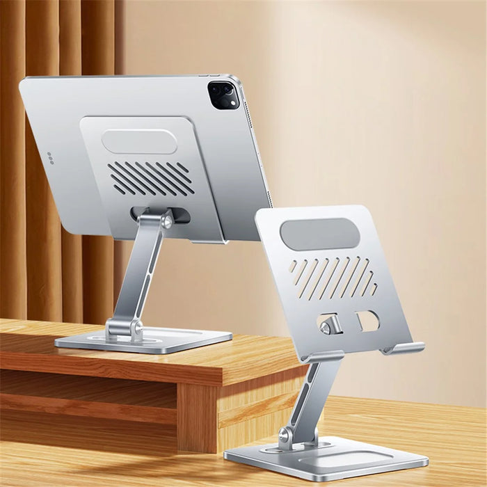 XUNDD XDHO-027 ArmorSeries Folding Desktop Stand Multi-Function Desktop Aluminum Alloy Tablet Holder - Silver - 7