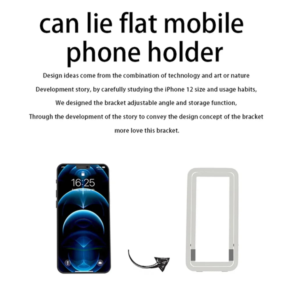 Cell Phone Stand Foldable Aluminum Alloy Adjustable Holder Phone Holder for Desk - Silver - 5