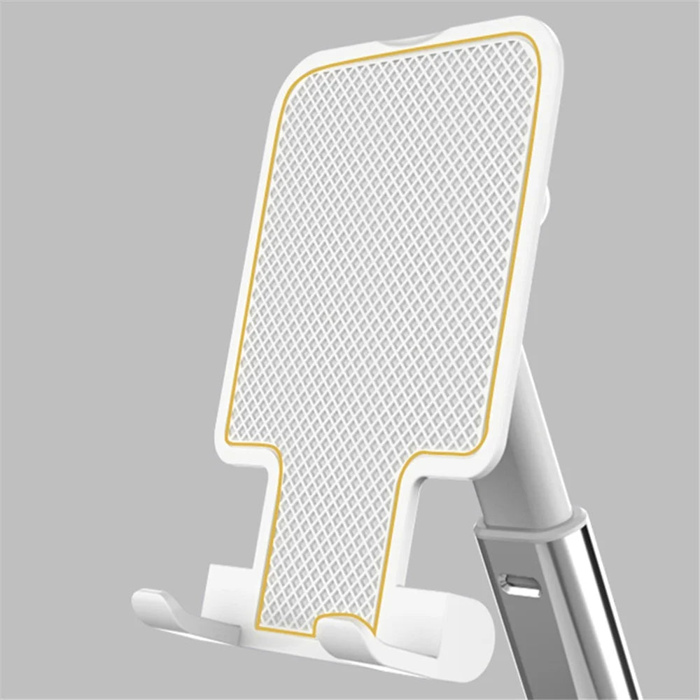 CCT18 Foldable Phone Stand for Desk Height Adjustable ABS Phone Holder Portable Cellphone Cradle - White - 4