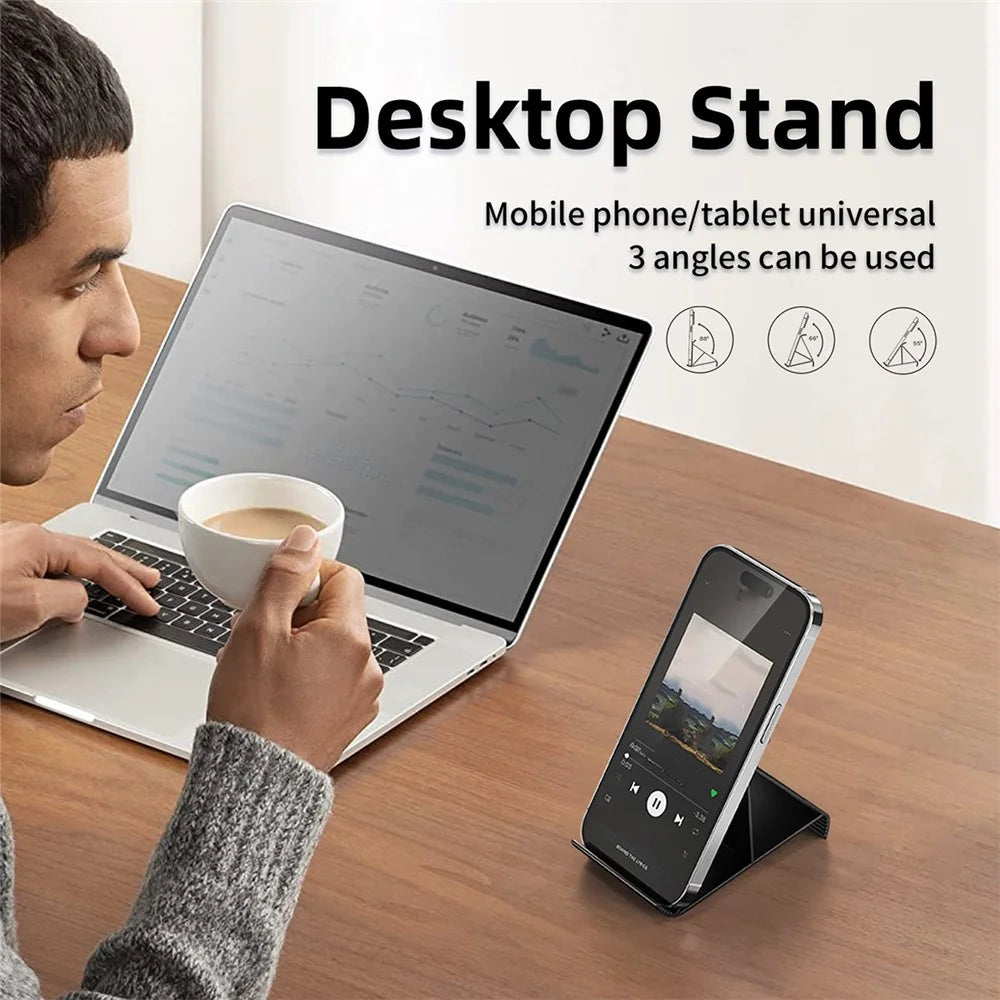 X3 Universal Mobile Phone Stand Desktop 3-Angle Adjustable Tablet Holder for 4-13 inches Devices - Black - 5