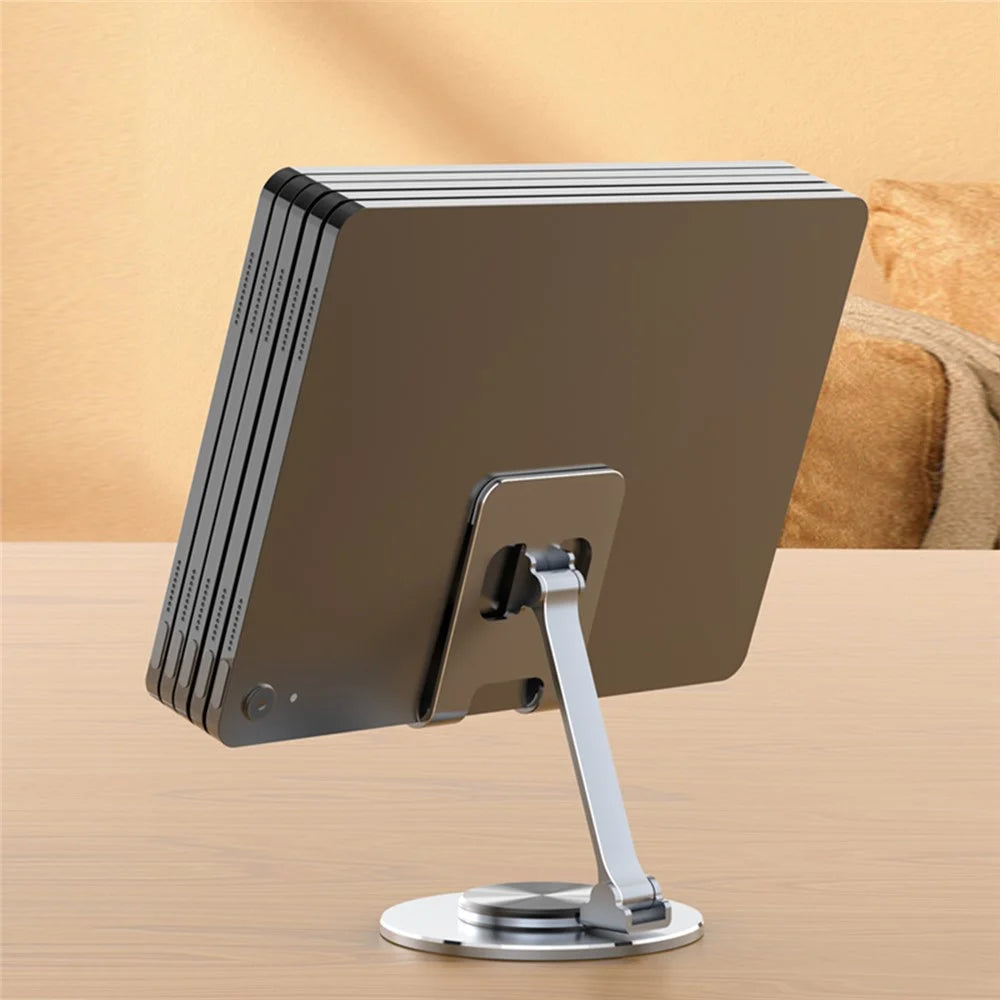 019 Aluminum Alloy Phone Tablet Mount Stand 360 Degree Rotation Desktop Holder for 4.7 - 12 inch Device - Silver - 6