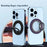 Cell Phone Kickstand 180-Degree Rotating Phone Back Stand Alloy Magnetic Phone Holder - Electroplating / Black - 2