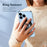 Cell Phone Kickstand 180-Degree Rotating Phone Back Stand Alloy Magnetic Phone Holder - Electroplating / Black - 3