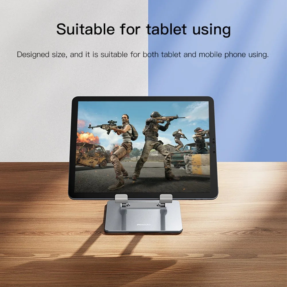 YESIDO C185 Aluminum Alloy Desktop Tablet Stand Rotating Folding Mobile Phone Holder - 4