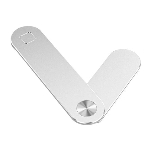 Laptop Side Mount Magnetic Phone Holder Aluminum Alloy Dual Screen Laptop Phone Holder - Silver - 1