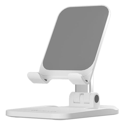 DEVIA Phone Stand Adjustable Foldable Desktop Phone Holder Tablets Cradle Dock for iPhone 16 / 16 Plus / 16 Pro / 16 Pro Max - White - 1