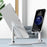 DEVIA Phone Stand Adjustable Foldable Desktop Phone Holder Tablets Cradle Dock for iPhone 16 / 16 Plus / 16 Pro / 16 Pro Max - White - 3