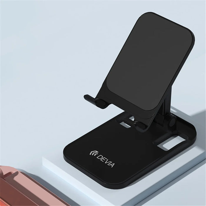 DEVIA Phone Stand Adjustable Foldable Desktop Phone Holder Tablets Cradle Dock for iPhone 16 / 16 Plus / 16 Pro / 16 Pro Max - White - 5