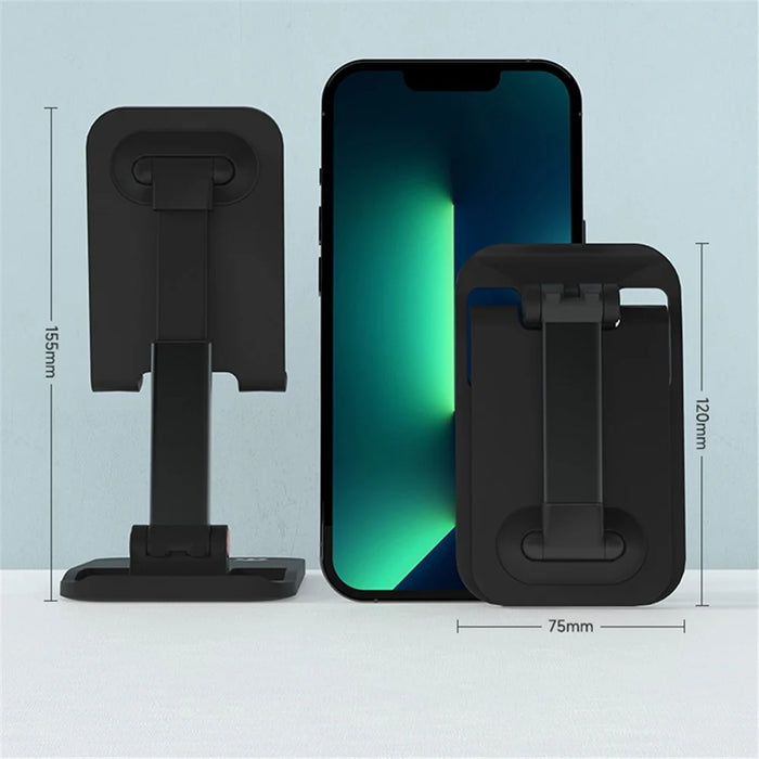 DEVIA Phone Stand Adjustable Foldable Desktop Phone Holder Tablets Cradle Dock for iPhone 16 / 16 Plus / 16 Pro / 16 Pro Max - White - 6