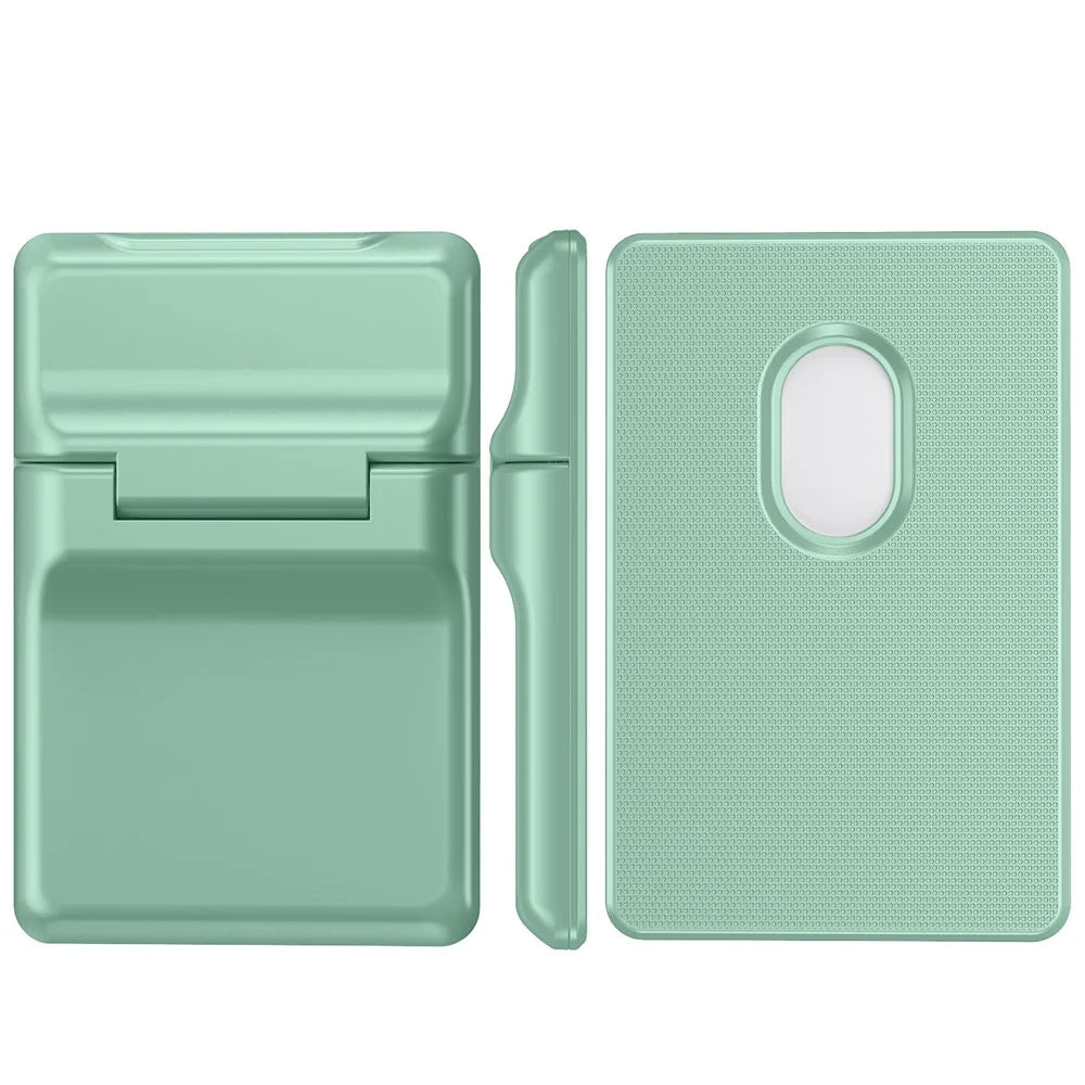 For iPhone 12-15 Series Magnetic Card Holder with Kickstand Compatible with MagSafe - Light Green - 2