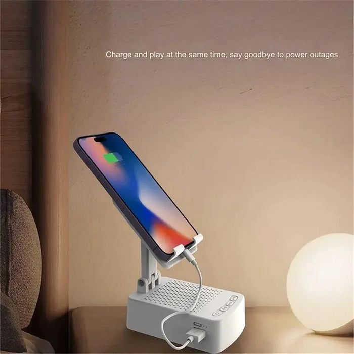F56 3-in-1 Bluetooth-compatible Speaker Music Player Power Bank Desktop Phone Holder - 4