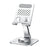 XUNDD XDHO-027 Phone Holder Rotation Foldable Desktop Tablet Stand for iPhone 16 / 16 Plus / 16 Pro / 16 Pro Max - Silver - 2