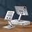XUNDD XDHO-027 Rotation Foldable Desktop Holder Tablet Stand for iPhone 16 / 16 Plus / 16 Pro / 16 Pro Max - Silver - 2