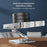 XUNDD XDHO-027 Rotation Foldable Desktop Holder Tablet Stand for iPhone 16 / 16 Plus / 16 Pro / 16 Pro Max - Silver - 6