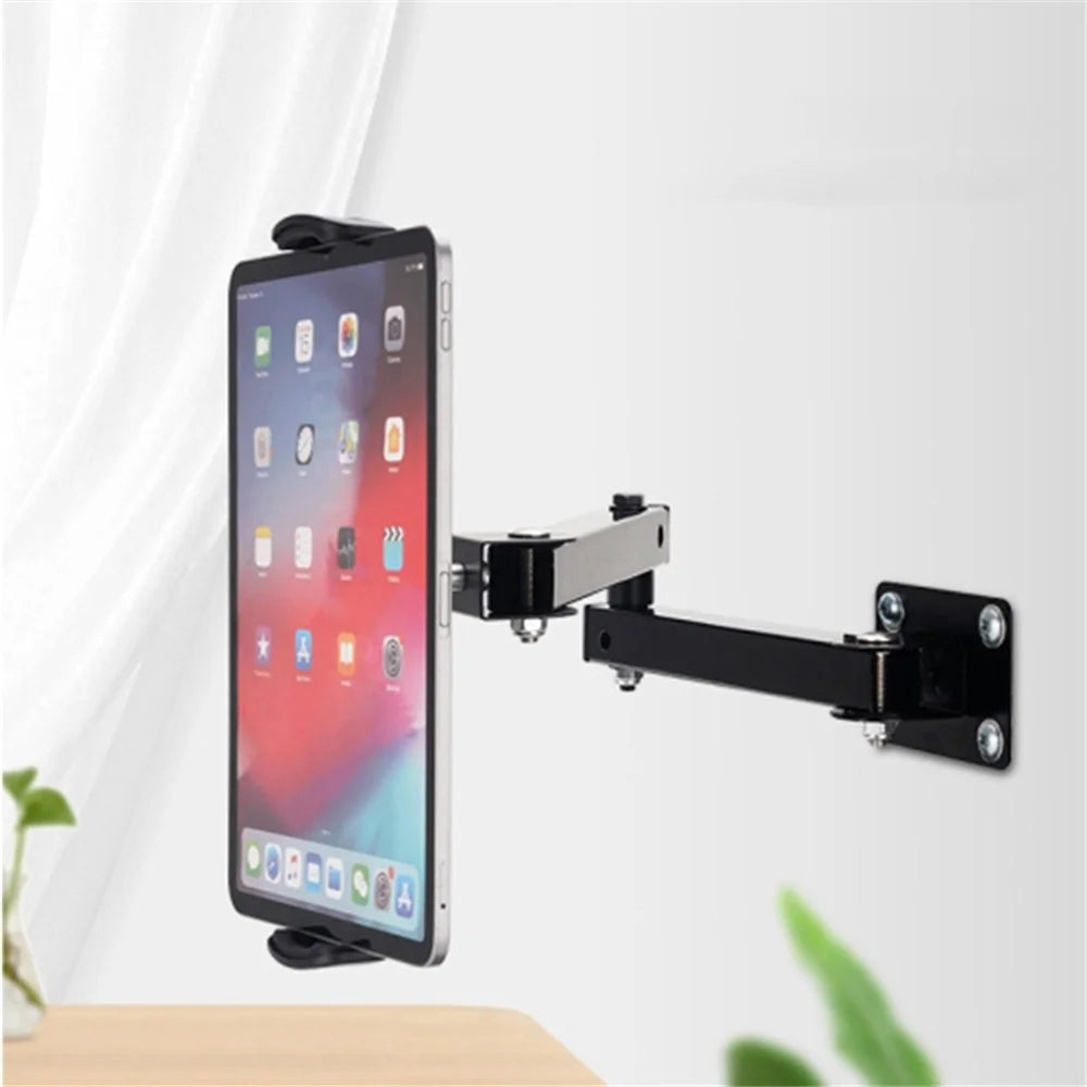 Wall-Mounted Extendable Tablet Smartphone Holder with Long Arm for iPhone 16 / 16 Plus / 16 Pro / 16 Pro Max 4-13 Inch Devices - 2