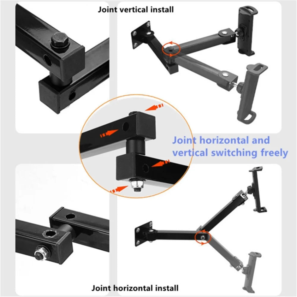 Wall-Mounted Extendable Tablet Smartphone Holder with Long Arm for iPhone 16 / 16 Plus / 16 Pro / 16 Pro Max 4-13 Inch Devices - 4