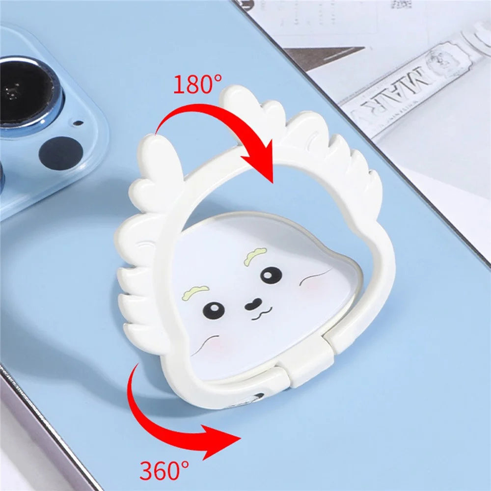 Little Blessing Dragon Phone Back Stand Desktop Folding Ring Kickstand - Pink - 5