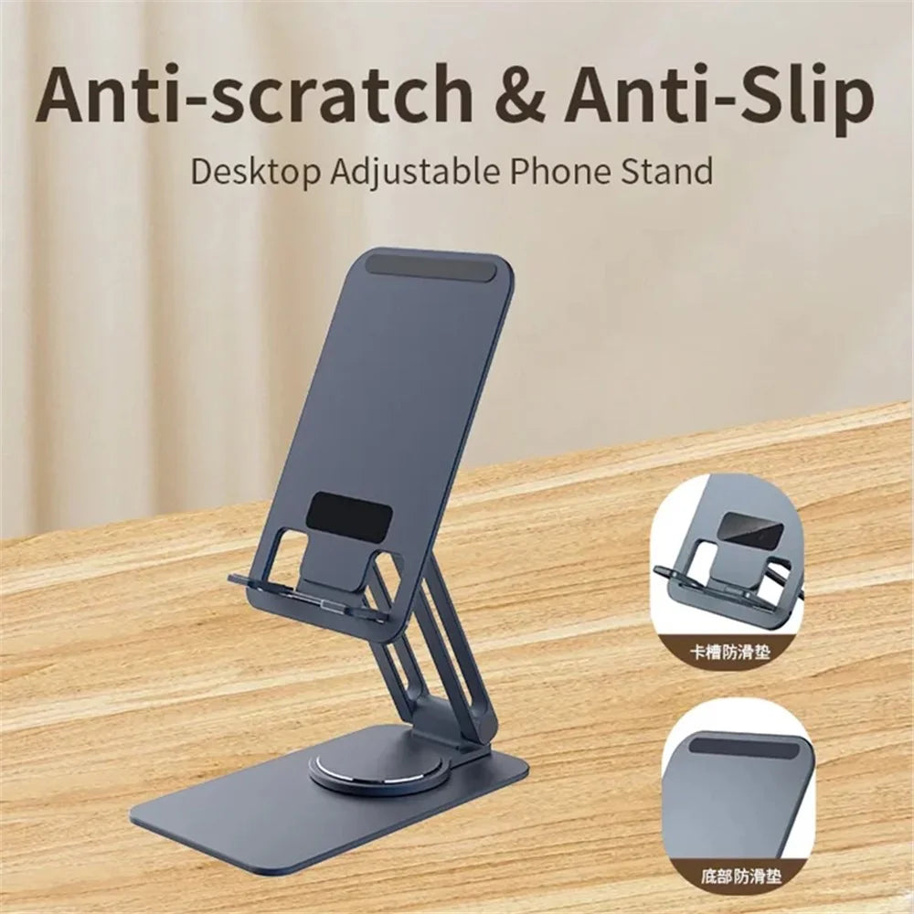JMARY MK-60 Portable Desktop Folding Tablet Holder Anti-Slip Mobile Phone Stand for iPhone 16 / 16 Plus / 16 Pro / 16 Pro Max - 2
