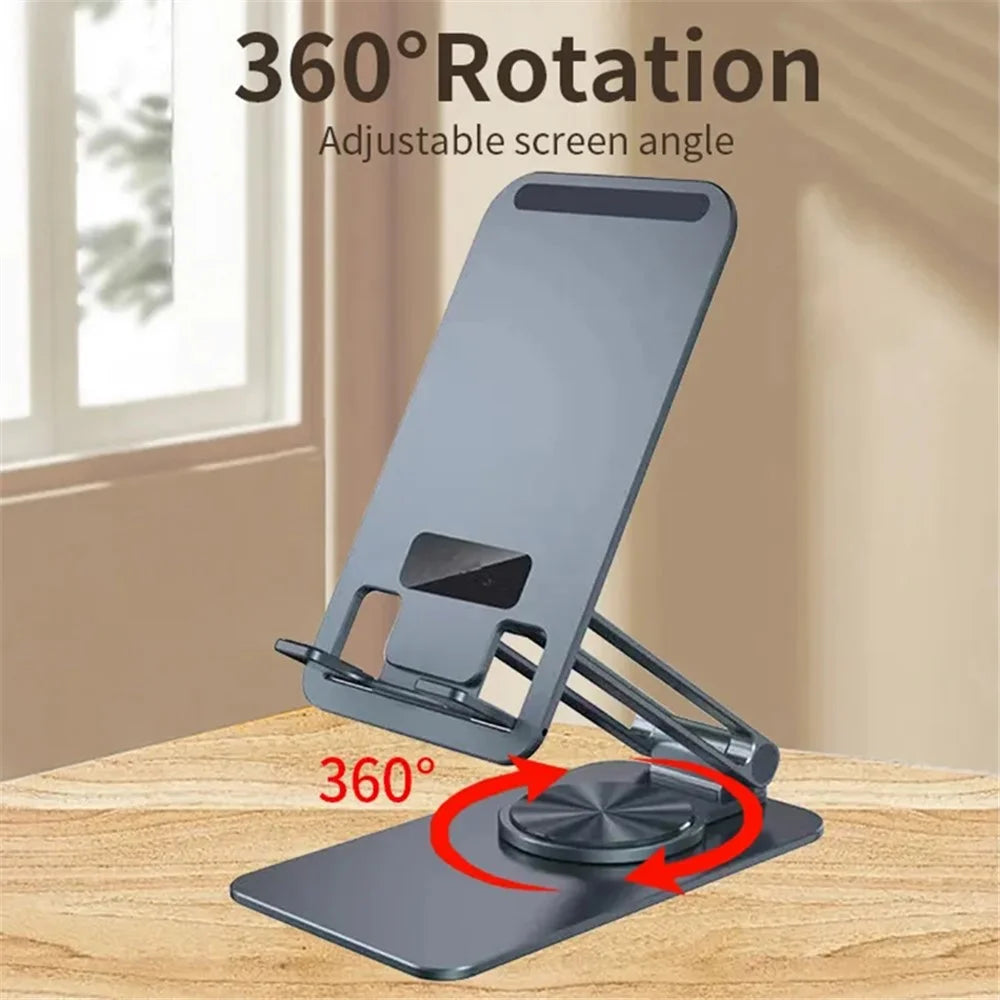 JMARY MK-60 Portable Desktop Folding Tablet Holder Anti-Slip Mobile Phone Stand for iPhone 16 / 16 Plus / 16 Pro / 16 Pro Max - 5
