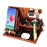 00659 Solid Wooden Phone Stand Multi-Functional Bedside Organizer for iPhone 16 / 16 Plus / 16 Pro / 16 Pro Max - 2