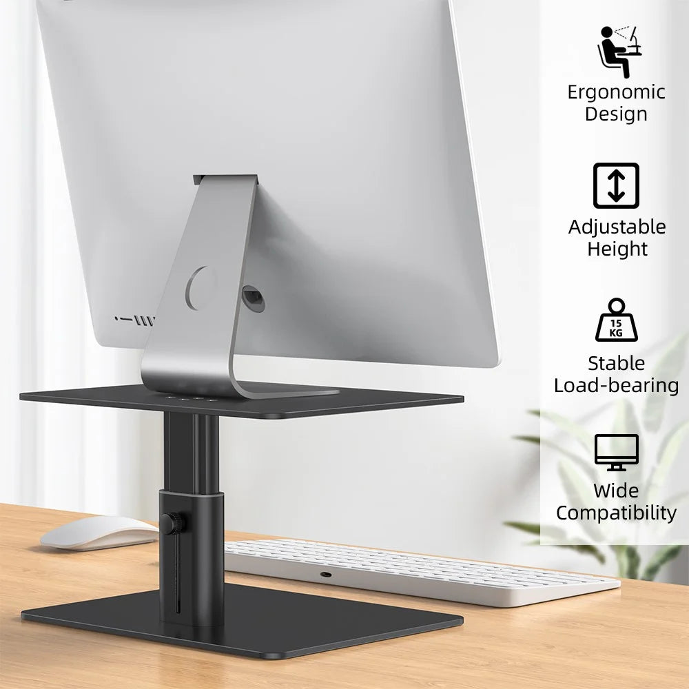 LENUO DL-202 Adjustable Laptop Stand for Desk Aluminum Alloy Laptop Riser Holder - 2