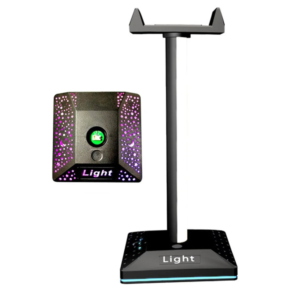 RGB Headphone Stand Touch Control Gaming Headset Holder Desktop Hanger - 1