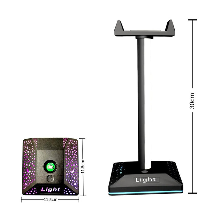 RGB Headphone Stand Touch Control Gaming Headset Holder Desktop Hanger - 6
