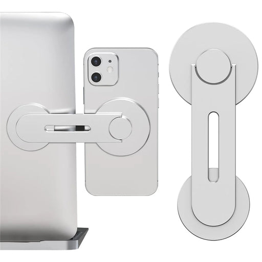 AHASTYLE WG26-5 Aluminum Alloy Magnetic Portable Adjustable Phone Stand / iPhone 16 / 16 Plus / 16 Pro / 16 Pro Max - Silver - 2